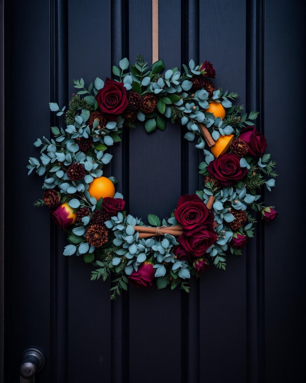 An elegant Christmas wreath